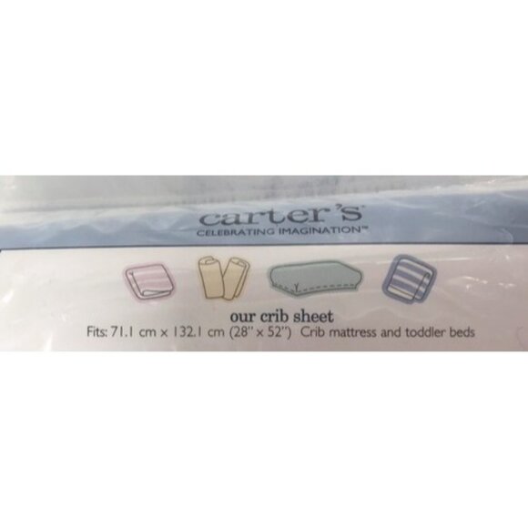 Vintage Carter’s Starters Cotton Crib Sheets Animals 2001 NEW (A) - Picture 4 of 4